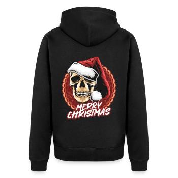 Cadeaux de Noël Noël - Veste à capuche bio Premium Unisexe - noir - Dos - Nico (187cm)