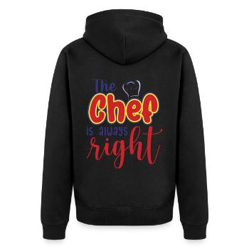 Chef Chef Chef Cuisine Drôle de dicton - Veste à capuche bio Premium Unisexe - noir - Dos - Nico (187cm)
