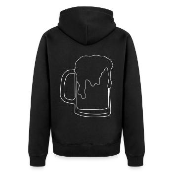 Beer Drawing Party Celebrate White - Unisex Premium Organic Zip Hoodie - black - Back - Nico (187cm)