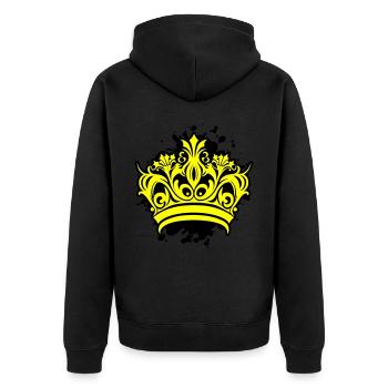 Taches de symboles de la couronne - Veste à capuche bio Premium Unisexe - noir - Dos - Nico (187cm)