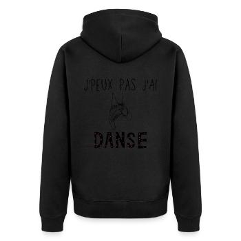 J Peux Pas J ai Danse - Veste à capuche bio Premium Unisexe - noir - Dos - Nico (187cm)
