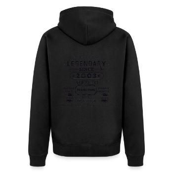 Aged to perfection 2008 vintage - Unisex Premium Organic Zip Hoodie - black - Back - Nico (187cm)