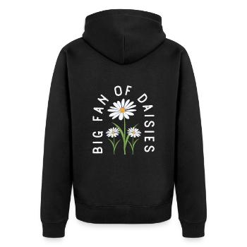 Marguerite à la fleur d’oie - Veste à capuche bio Premium Unisexe - noir - Dos - Nico (187cm)