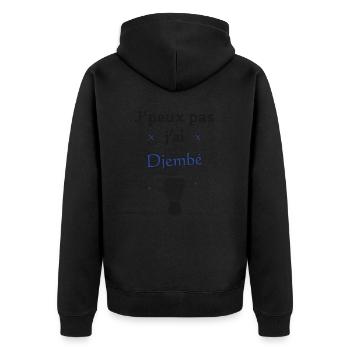 J'peux pas j'ai Djembé - Veste à capuche bio Premium Unisexe - noir - Dos - Nico (187cm)