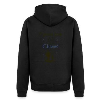 J'peux pas j'ai chasse - Veste à capuche bio Premium Unisexe - noir - Dos - Nico (187cm)