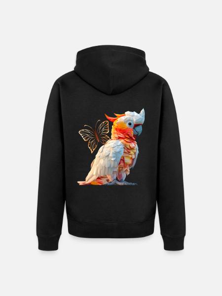 Kakadu - Unisex Premium Bio Zip Hoodie - Schwarz