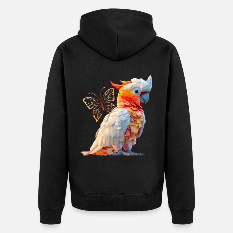 Kakadu - Unisex Premium Bio Zip Hoodie - Schwarz