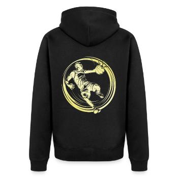 Joueur de basket-ball Joueur de basket-ball Homme - Veste à capuche bio Premium Unisexe - noir - Dos - Nico (187cm)