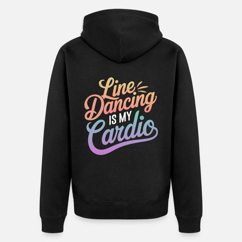 Danse en ligne Danseurs - Veste à capuche bio Premium Unisexe - noir