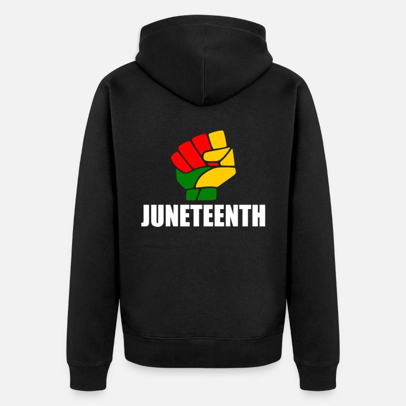 juneteenth - Unisex Premium Bio Zip Hoodie - Schwarz