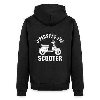 Je peux pas j'ai scooter - Veste à capuche bio Premium Unisexe - noir - Dos - Nico (187cm)