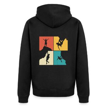 mountain rock climbing - Veste à capuche bio Premium Unisexe - noir - Dos - Nico (187cm)