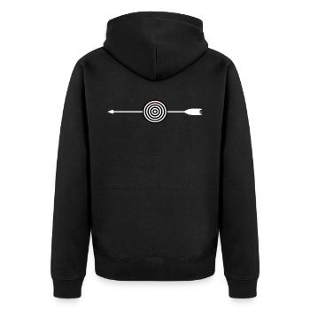 Chemise Archer Archer à l’arc - Veste à capuche bio Premium Unisexe - noir - Dos - Nico (187cm)