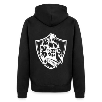 Gladiator Muscles Musculation Gym - Veste à capuche bio Premium Unisexe - noir - Dos - Nico (187cm)
