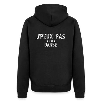 J peux pas j ai Danse - Veste à capuche bio Premium Unisexe - noir - Dos - Nico (187cm)