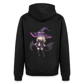 Sorcières d’Halloween des Enfers - Veste à capuche bio Premium Unisexe - noir - Dos - Nico (187cm)