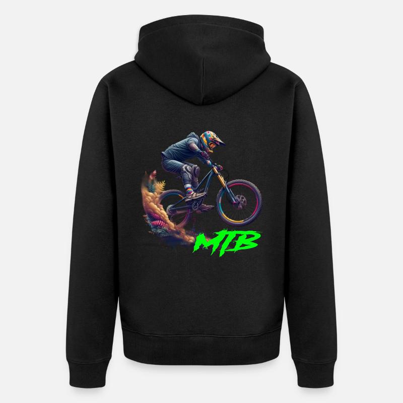 Vélo VTT - Veste à capuche bio Premium Unisexe - noir