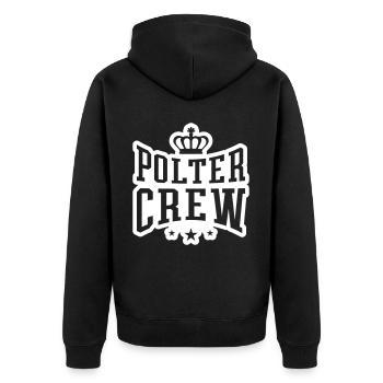 Polter Crew Engagement Wedding - Unisex Premium Organic Zip Hoodie - black - Back - Nico (187cm)