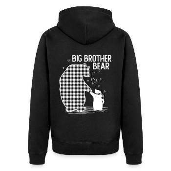 Grand frère ours - Veste à capuche bio Premium Unisexe - noir - Dos - Nico (187cm)