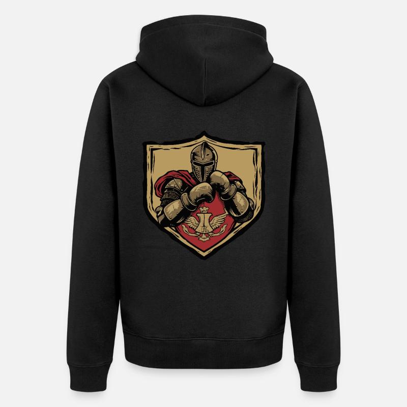 Chevalier Boxeur MMA - Veste à capuche bio Premium Unisexe - noir