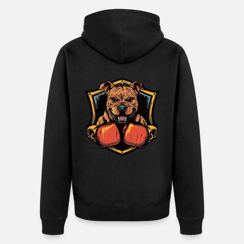 Boxer pour chien MMA - Veste à capuche bio Premium Unisexe - noir