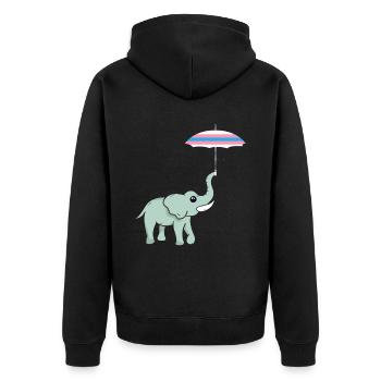 Cadeau d’éléphant pour Proboscis Africa Wilderness Zoo - Veste à capuche bio Premium Unisexe - noir - Dos - Nico (187cm)