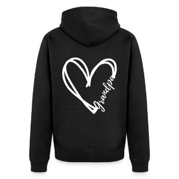 Papi - Veste à capuche bio Premium Unisexe - noir - Dos - Nico (187cm)