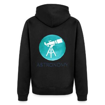 Astronomie - Veste à capuche bio Premium Unisexe - noir - Dos - Nico (187cm)