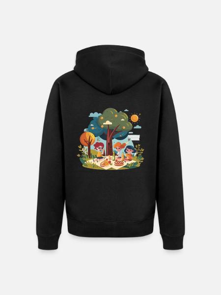 Die Picknick-Truppe - Unisex Premium Bio Zip Hoodie - Schwarz