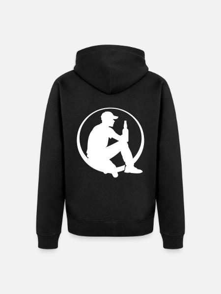 Bottle of Beer Drinking Party - Unisex Premium Organic Zip Hoodie - black