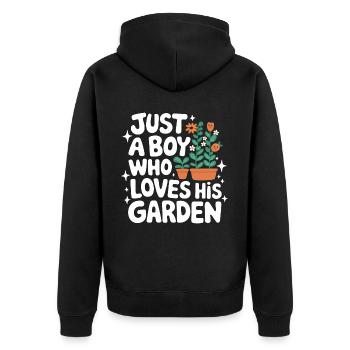 Jardinier Plantes de jardin Jardinage - Veste à capuche bio Premium Unisexe - noir - Dos - Nico (187cm)