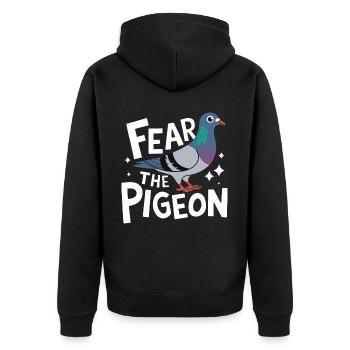 Pigeon Pigeons Animal Oiseau - Veste à capuche bio Premium Unisexe - noir - Dos - Nico (187cm)