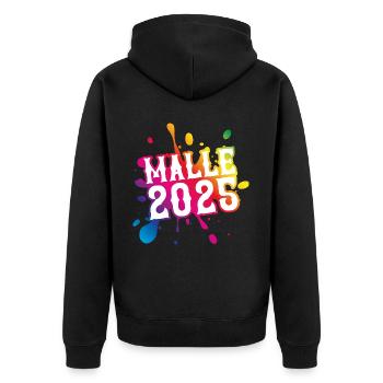 Malle 2025 blob - Veste à capuche bio Premium Unisexe - noir - Dos - Nico (187cm)