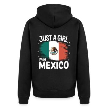Mexico Mexico Mexican Spanish - Unisex Premium Organic Zip Hoodie - black - Back - Nico (187cm)