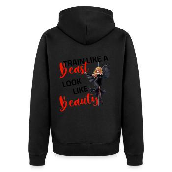 Pole Dance Train Like a Beast Look Like Beauty - Veste à capuche bio Premium Unisexe - noir - Dos - Nico (187cm)