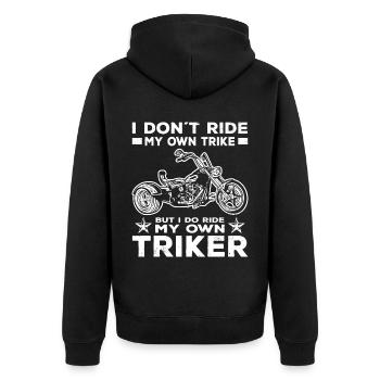 Idée cadeau Trike | Triker Moto Trikes Hommes - Veste à capuche bio Premium Unisexe - noir - Dos - Nico (187cm)