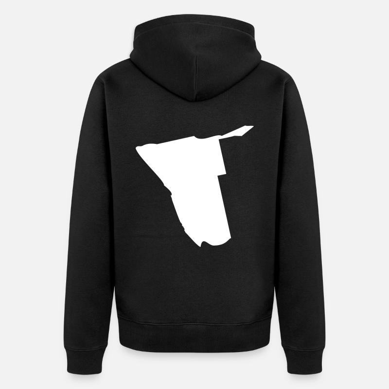 Namibia map flag - Unisex Premium Organic Zip Hoodie - black