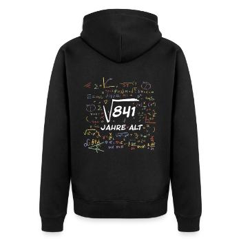 Mathe - Geburtstag - 29 Jahre - Unisex Premium Bio Zip Hoodie - Schwarz - Hinten - Nico (187cm)