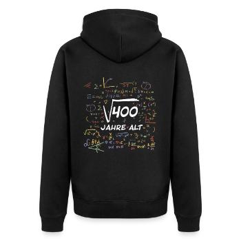 Mathe - Geburtstag - 20 Jahre - Unisex Premium Bio Zip Hoodie - Schwarz - Hinten - Nico (187cm)