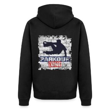 Le parkour - Veste à capuche bio Premium Unisexe - noir - Dos - Nico (187cm)