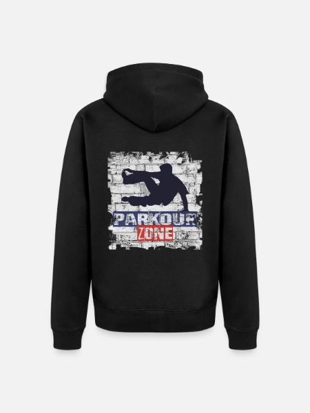Parkour - Unisex Premium Organic Zip Hoodie - black