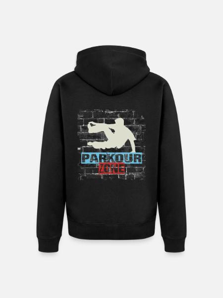 Parkour - Unisex Premium Bio Zip Hoodie - Schwarz