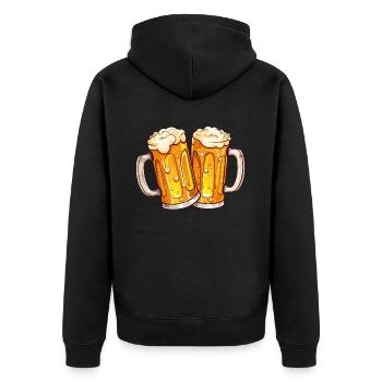 Chopes à bière Chopes à bière Verres à bière Bière Boire de l’alcool - Veste à capuche bio Premium Unisexe - noir - Dos - Nico (187cm)