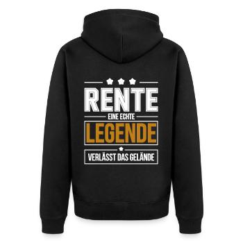 Retirement: A real legend leaves the site - Unisex Premium Organic Zip Hoodie - black - Back - Nico (187cm)