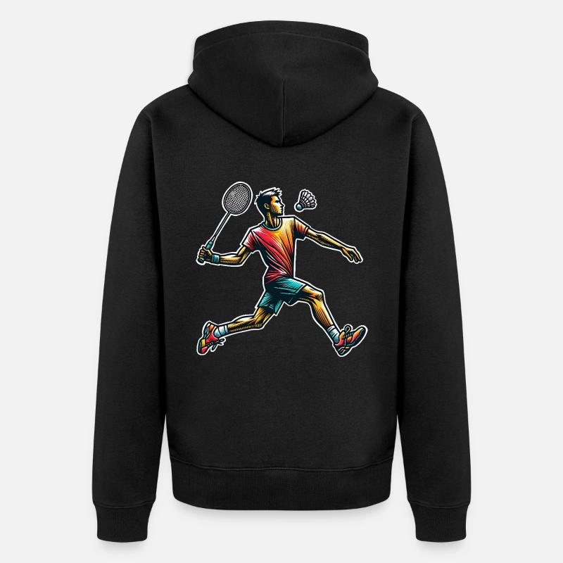 Badminton - Veste à capuche bio Premium Unisexe - noir