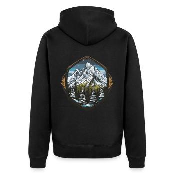 Alpes Montagne - Veste à capuche bio Premium Unisexe - noir - Dos - Nico (187cm)
