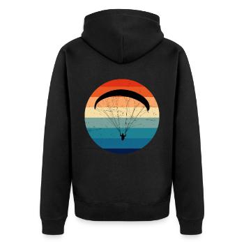 Paragliding Paragliding Women Paragliding - Unisex Premium Organic Zip Hoodie - black - Back - Nico (187cm)