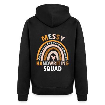 Dyslexia Interventionist for Dyslexia - Unisex Premium Organic Zip Hoodie - black - Back - Nico (187cm)