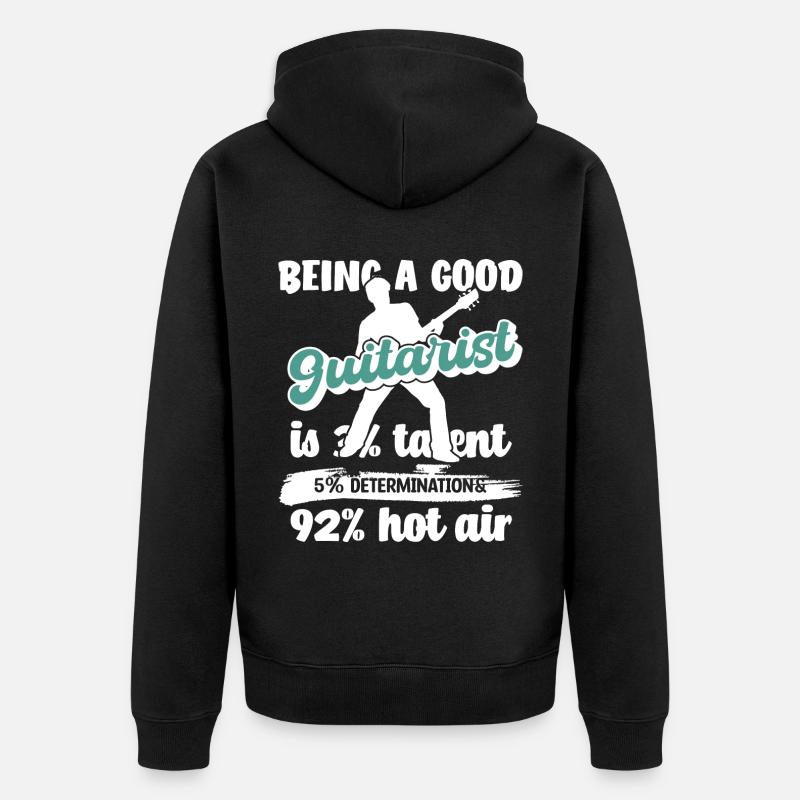 Guitariste - Veste à capuche bio Premium Unisexe - noir