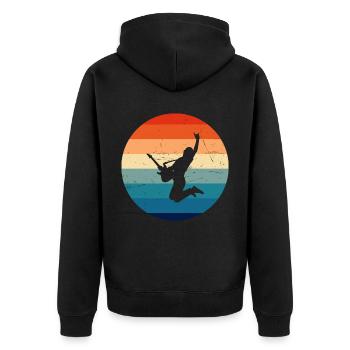 Electric guitar guitar Guitar electronic guitar - Unisex Premium Organic Zip Hoodie - black - Back - Nico (187cm)